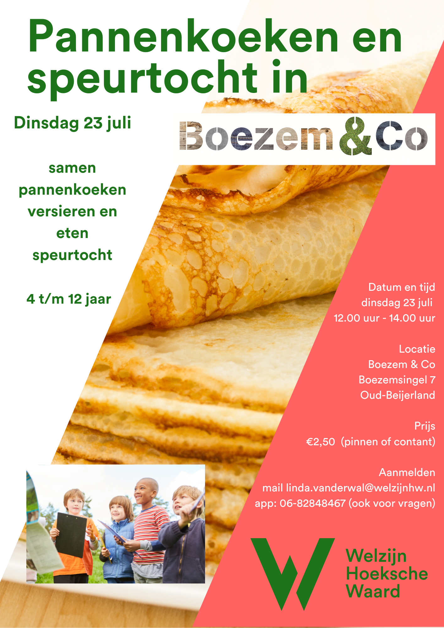 Begeleidende afbeelding Pannenkoeken eten en speurtocht in Boezem & Co - 23 juli