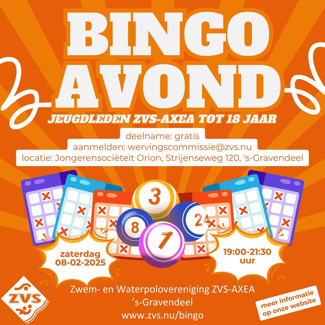 Begeleidende afbeelding Bingoavond ZVS-AXEA 8 februari 2025