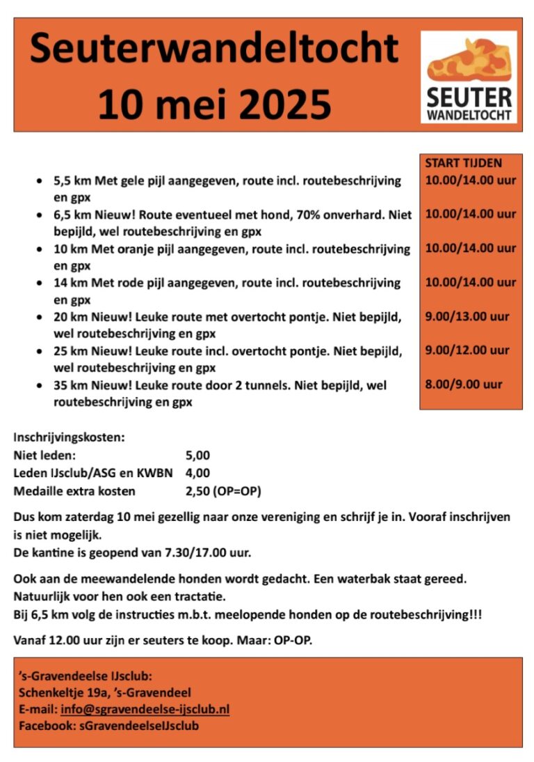 Begeleidende afbeelding Seuterwandeltocht 10 mei 2025