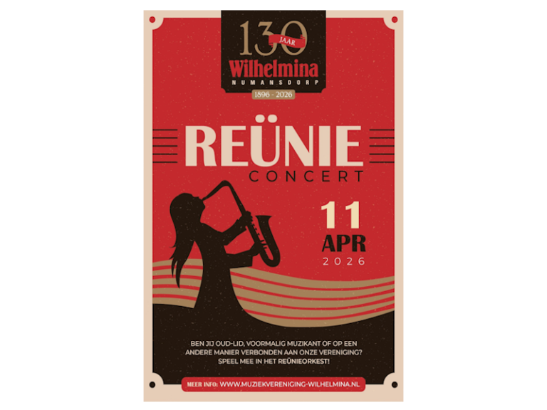 Begeleidende afbeelding Muziekvereniging Wilhelmina 130 jaar!